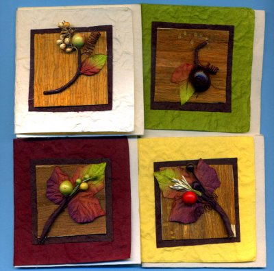 3D Mini Cards / Toppers - Autumn Leaves